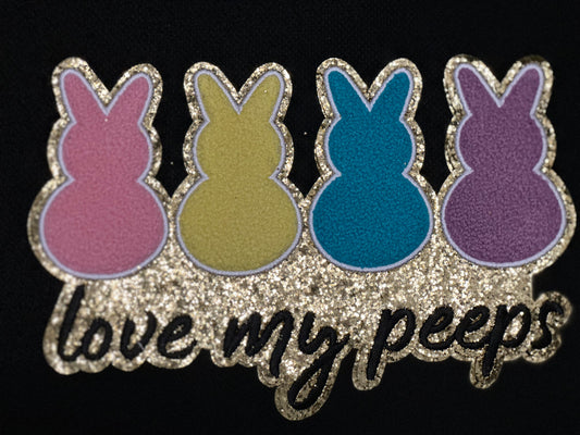 Love My Peeps Chenille Iron-on Patch