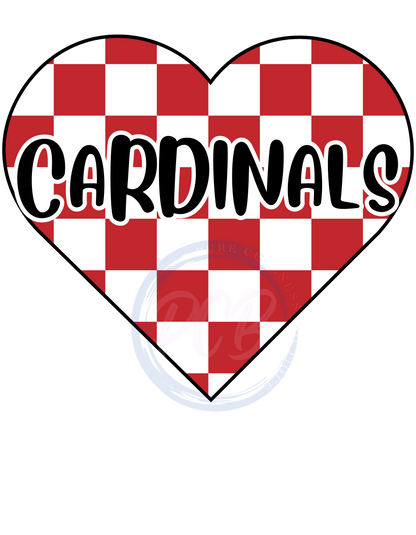 Cardinals heart HTV transfer