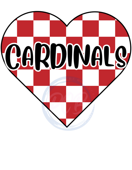 Cardinals heart HTV transfer