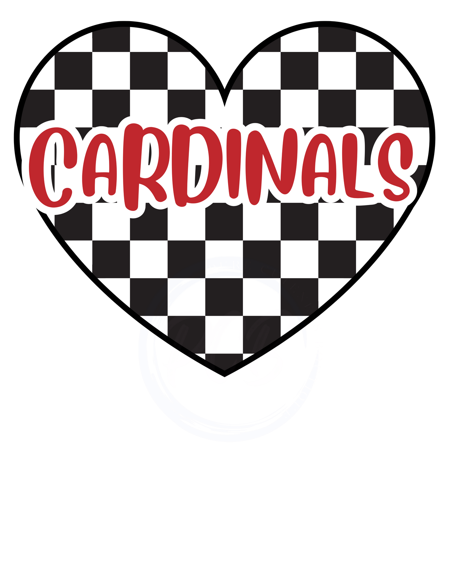 Cardinals heart HTV transfer