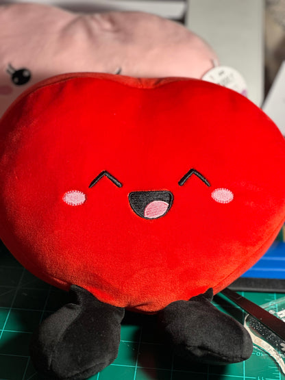 Heart shaped soft character pillow